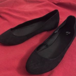 Faux-Suede Ballet Flats